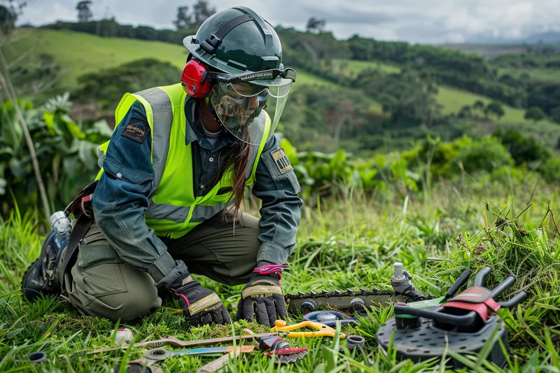 Mantenimiento preventivo de desbrozadoras para evitar accidentes