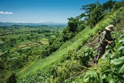 Uso adecuado de desbrozadoras en terrenos inclinados y dificiles